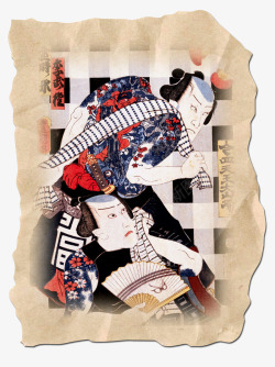 手绘日本装饰日本折素材