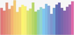 彩色竖条彩虹色声波的波纹矢量图高清图片