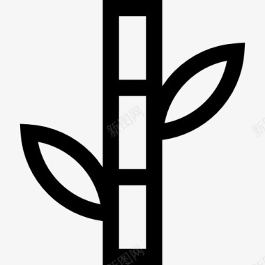 植物花纹背景竹图标图标