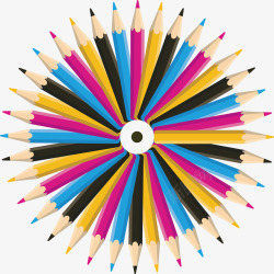 世界平面日抽象艺术铅笔簇花素材