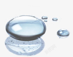 白色水滴透明图水珠素材