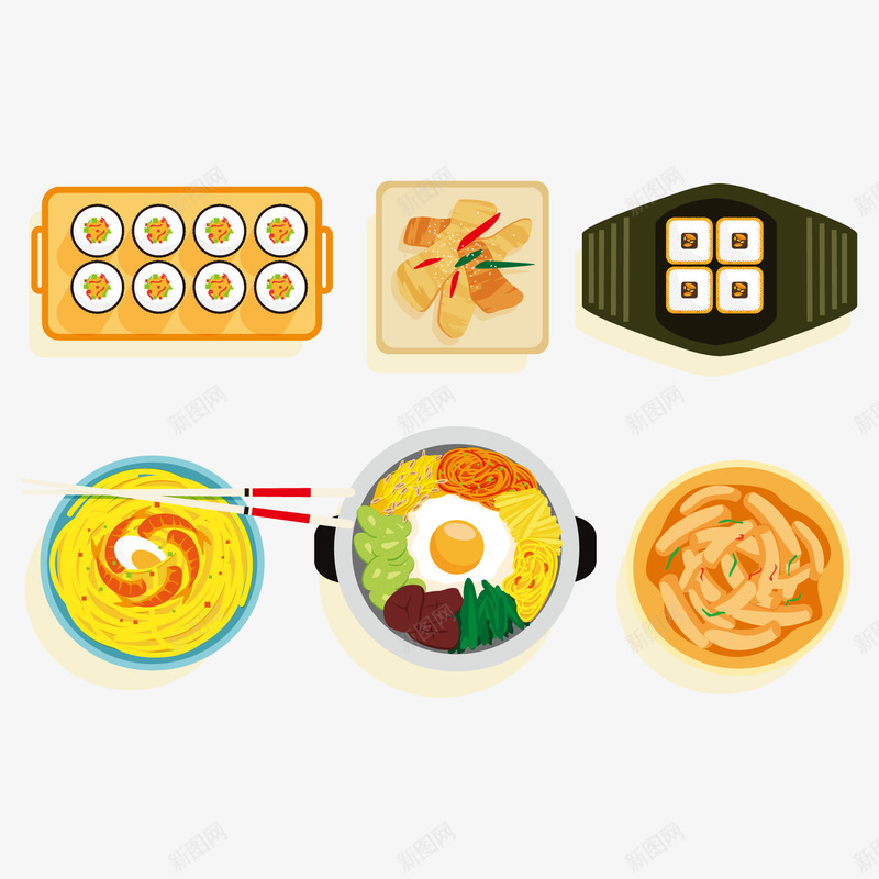 日本料理png免抠素材_88icon https://88icon.com 寿司 年糕 沙拉 火锅