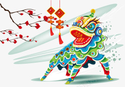 中国风舞狮素材