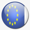欧洲的联盟国旗国圆形世界旗图标图标