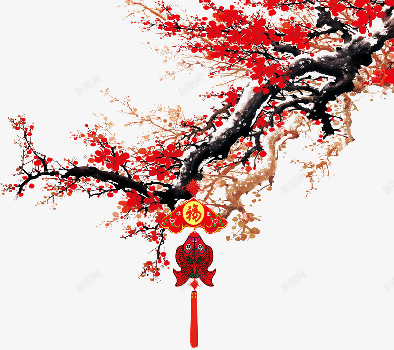 冬日新年鲜艳梅花png免抠素材_88icon https://88icon.com 冬日 新年 梅花 鲜艳