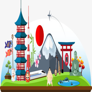 卡通日本特色风景png免抠素材_88icon https://88icon.com 卡通 日本 特色