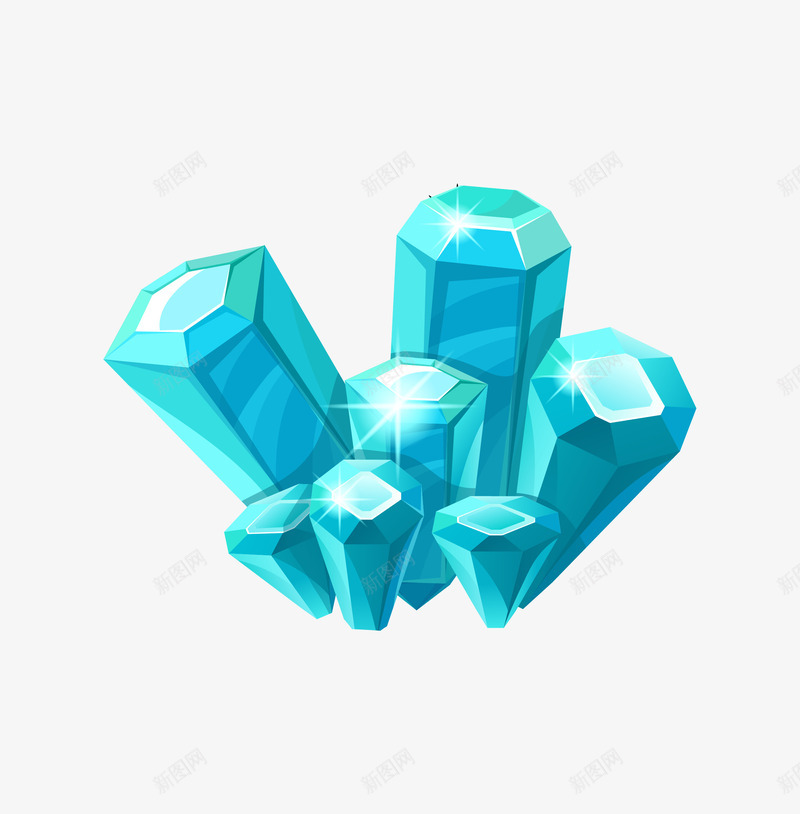 卡通水晶蓝色石头png免抠素材_88icon https://88icon.com 卡通 石块 石堆 石头 简图 美丽的 蓝色水晶石头