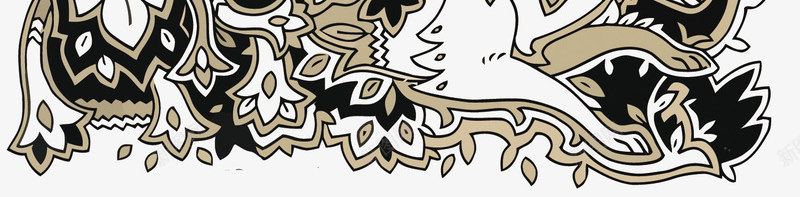 抽象印花矢量图eps免抠素材_88icon https://88icon.com 印花 图腾 抽象 狼 矢量图腾印花 装饰花纹 矢量图