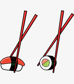手绘插画日本寿司素材