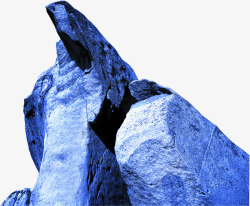 蓝色简约石头企业插图素材