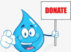 拿广告牌的水滴素材