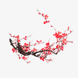 梅花中国风装饰元素树枝植物素材