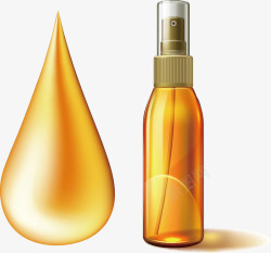 金色液体金色的液体和瓶子矢量图高清图片