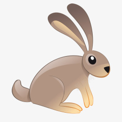 卡通手绘可爱的小兔子矢量图素材