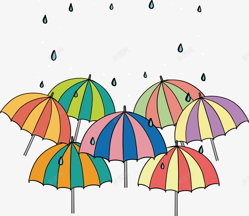 彩色条纹雨伞png免抠素材_88icon https://88icon.com 卡通雨伞 彩色条纹 彩色雨伞 条纹雨伞 矢量png 雨伞