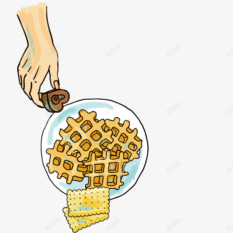 食品食物png免抠素材_88icon https://88icon.com 动作 手势 插画 锅巴 零食