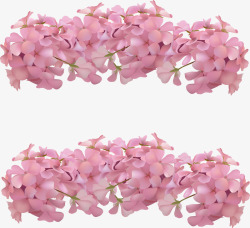 浪漫粉色花朵装饰框素材