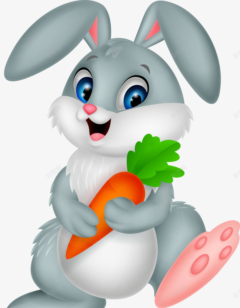 抱萝卜的兔子png免抠素材_88icon https://88icon.com 兔子 卡通 萝卜