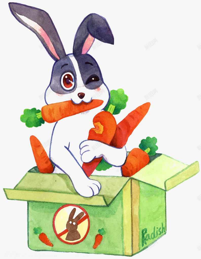 儿童画小兔子png免抠素材_88icon https://88icon.com 儿童画 可爱卡通插图 小兔子 手绘