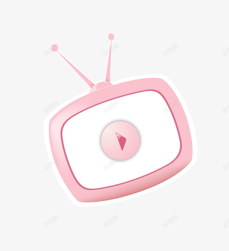 电视粉红色立体装饰免费png免抠素材_88icon https://88icon.com 免费 电视 立体 粉红色 装饰