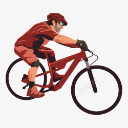 手绘人物插画自行车大赛特效表演素材
