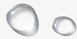 圆形透明水润水滴素材