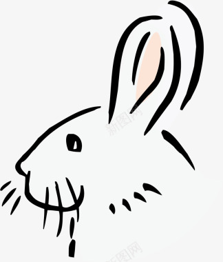 兔子免抠素材可爱卡通兔子矢量图图标图标