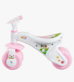 红色女幼儿自行车粉色女孩自行车高清图片