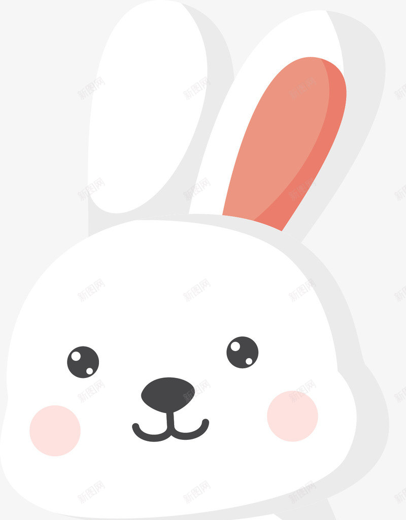 卡通白色兔子抱着鸡蛋png免抠素材_88icon https://88icon.com 卡通 白色兔子