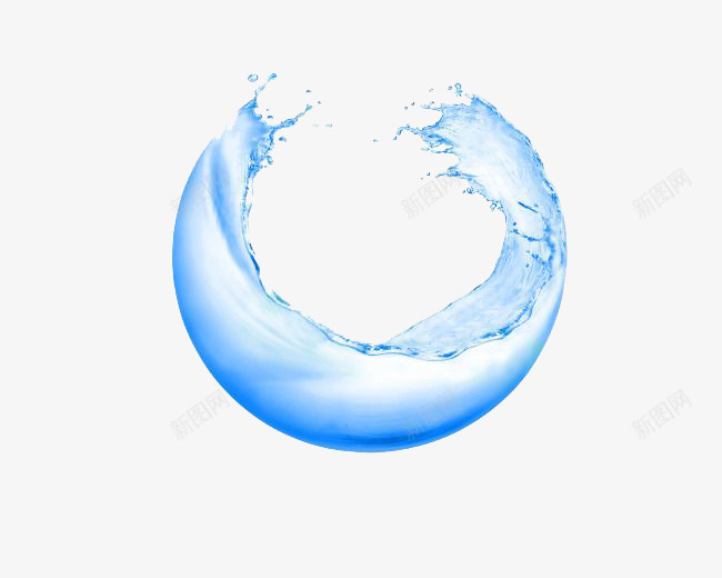 现代蓝色半圆弧水滴泼洒效果png免抠素材_88icon https://88icon.com 半圆弧 水滴 水质 泼洒 蓝色
