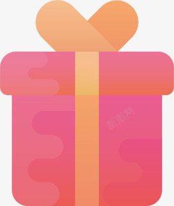粉红色的礼物盒矢量图素材
