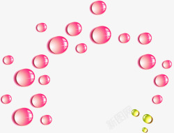 手绘粉色水珠图案矢量图素材