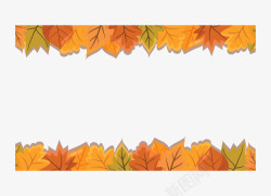 美丽秋季枫叶边框矢量图素材