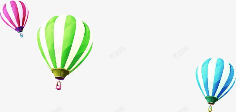 彩色条纹创意热气球png免抠素材_88icon https://88icon.com 创意 彩色 条纹 热气球