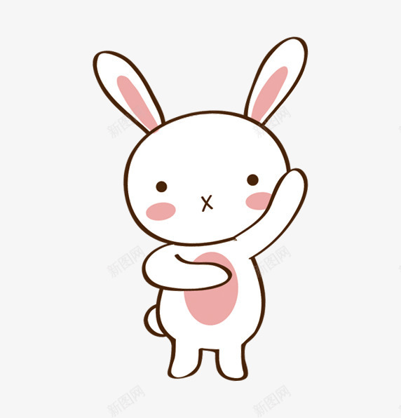 白色卡通兔子装饰图案png免抠素材_88icon https://88icon.com 免抠PNG 兔子 卡通 白色 装饰图案