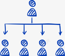 等级图案蓝色手绘等级分化高清图片