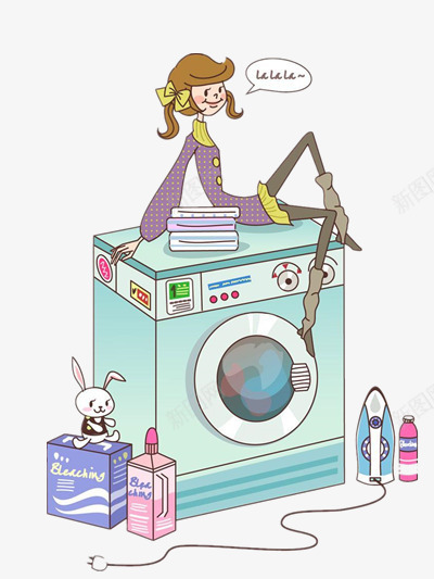 彩色的洗衣机png免抠素材_88icon https://88icon.com 五颜六色 人物 宠物 小兔子