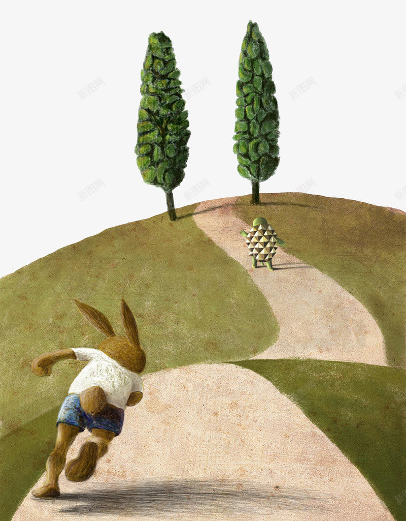 奔跑的兔子png免抠素材_88icon https://88icon.com 兔子赛跑 奔向目标的兔子 焦急的兔子 翻过山头