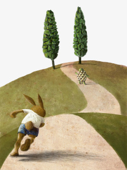 兔子赛跑奔跑的兔子高清图片