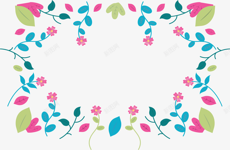 浪漫小碎花春天边框png免抠素材_88icon https://88icon.com 小碎花 春天 春天边框 浪漫花藤 矢量png 粉红碎花