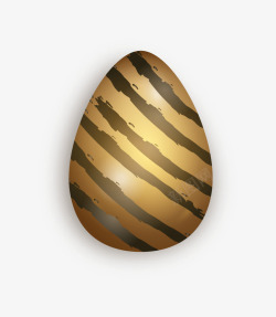 复活节金色条纹彩蛋素材