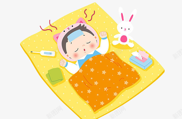 一个盖着被子的小宝宝png免抠素材_88icon https://88icon.com 卡通手绘 可爱 小兔子 小宝宝 睡觉 被子 闭眼睛 闭着的眼睛