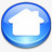 蓝色的按钮首页房子晶莹剔透图标图标