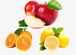 水果分层psd苹果橙子柠檬素材
