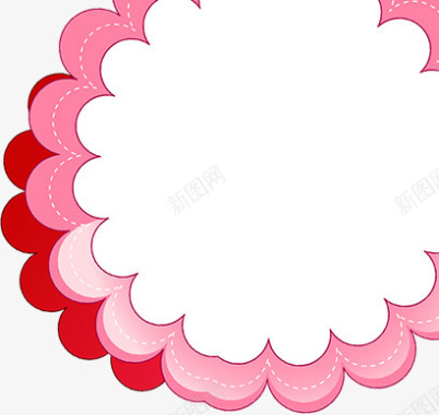 手绘粉红色花朵图标图标