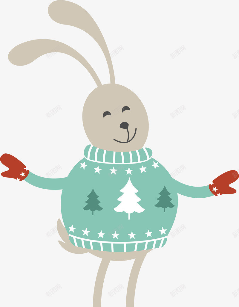 彩色卡通兔子装饰png免抠素材_88icon https://88icon.com 兔子 动漫动画 动物 卡通手绘 手套 装饰图