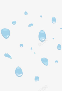 蓝色点滴水滴素材