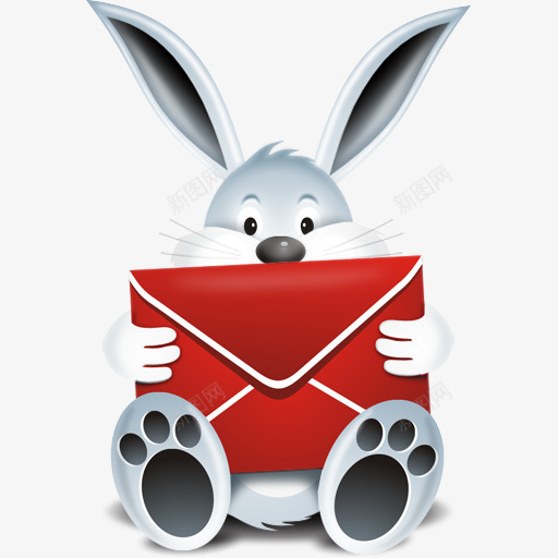 抱着信封的兔子矢量图ai免抠素材_88icon https://88icon.com 信封 兔子 卡通 手绘 矢量图