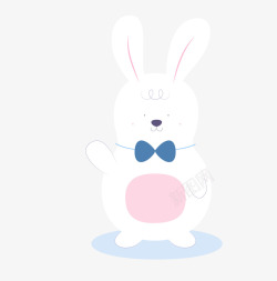 卡通兔子打招呼爱丽丝仙境兔子p素材