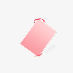 粉红色丝带边框素材